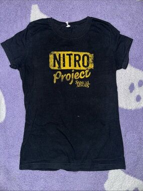 Samuel Adams Nitro Project Black Graphic T-Shirt Juniors L
